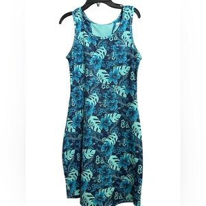 Columbia Sportswear PPG XS Tropical Blue Floral Sleeveless Dress Nwot